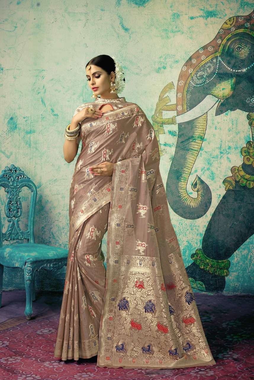 CHANDERI SILK BY RATI SAREE 01 TO 04 SERIES INDIAN TRADITIONAL WEAR COLLECTION BEAUTIFUL STYLISH FANCY COLORFUL PARTY WEAR & OCCASIONAL WEAR CHANDERI SILK SAREES AT WHOLESALE PRICE